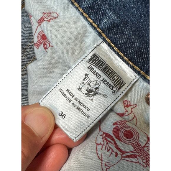 TRUE RELIGION Men's Denim Jeans/Pants size 36 X30; Flap pockets; Straight leg - Picture 8 of 15